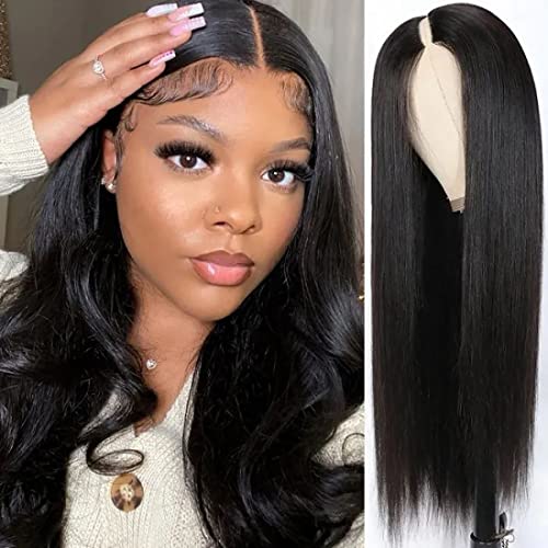 Unice 2 In 1 Straight To Curly V Part Wig Human Hair No Leave Out Magic Dry Straight And Wet Wavy Curly Glueless V Part Human Hair Wigs No Sew In No Glue Beginner Friendly Wear And Go Wig 24 Inch #TOP1
