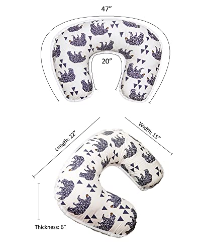 Borje Nursing Pillow for Breastfeeding, Bottle Feeding, for Baby Boys and Girls, Removable Cover, Machine Washable