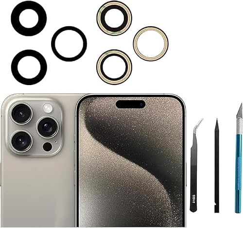 Lentille en Verre de Remplacement pour caméra arrière iPhone 15 Pro Max