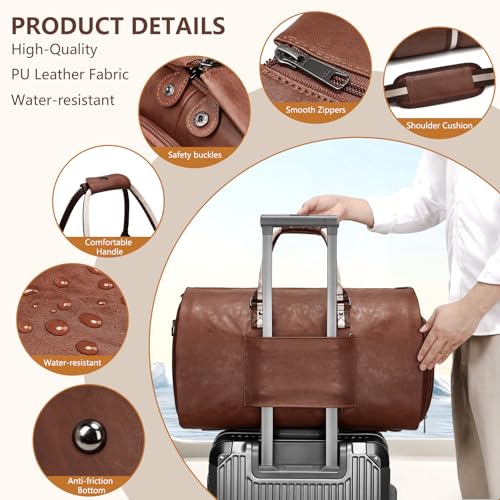 Ssweisiker Leather Garment Bags For Travel thumb #4