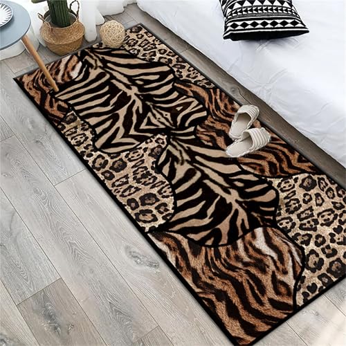 Tapete corredor animal print 2.6x10ft antideslizante lavable miniatura 3