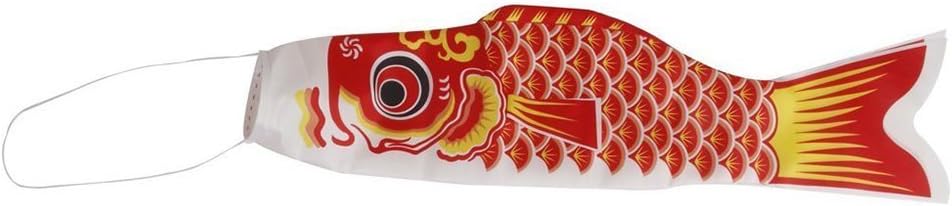 LEORX Japanese Carp Flag Koinobori Windsock - 70cm, Red - Image 4