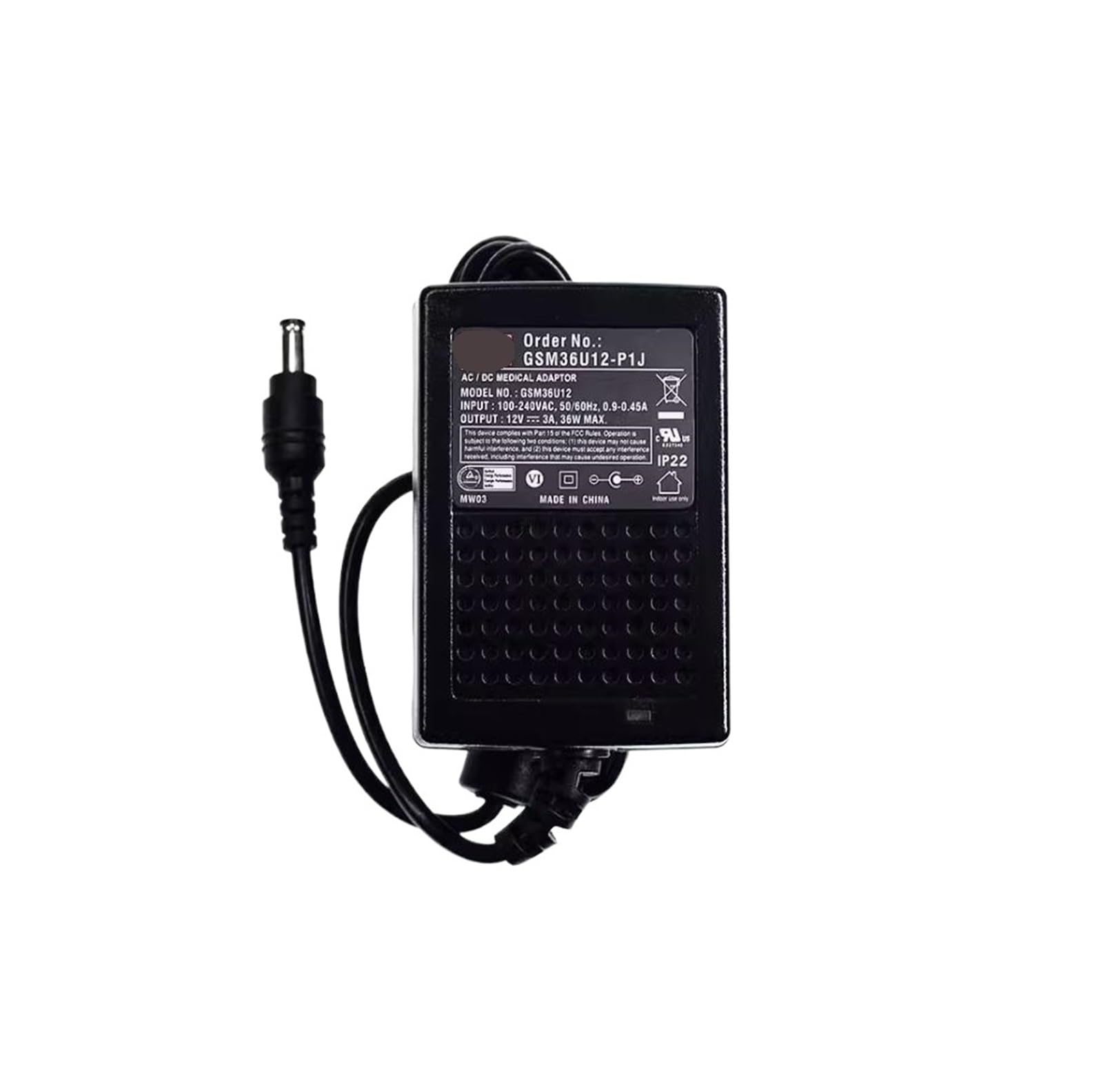 Adaptateur secteur GSM36U GSM36U09-P1J 9V 36W chargeur alimentation universelle