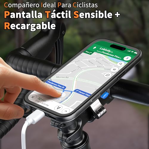 Cozycase Soporte Movil Bicicleta Moto para iPhone 17 Pro MAX Impermeable Antivibracion Suporte Telefono Manillar MTB Btt Scooter Patinete Bici Electrica Carretera Motocicleta Metal Bike Phone Holder - imagen 7