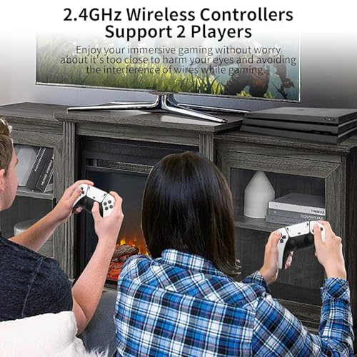Image of (New 2025) Wireless Retro Game Console Stick 4K Stick with Built-in 23+ Emulators 20,000+ Games, 4k Hdmi Output & 2.4GHz Wireless Controller, Retro Game Emulators, Plug & Play TV Video Games-White