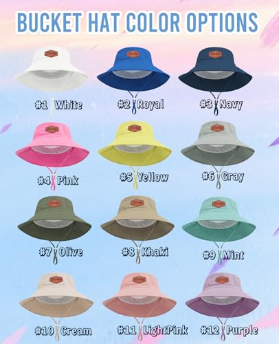 Personalized Baby Bucket Hat Custom Sun Hat for Kids Toddlers with Name UPF 50+ Sun Protection Wide Brim Bucket Hat for Boys Girls Multicolor3