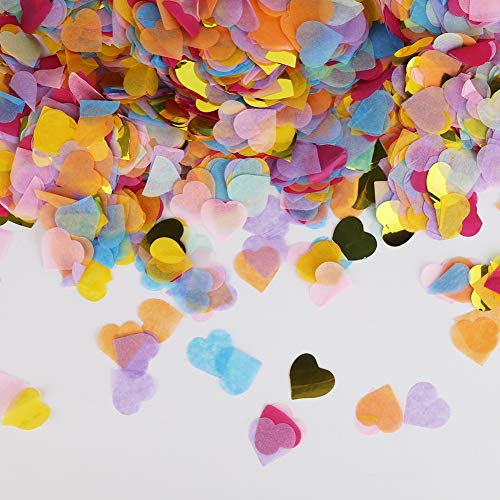 Vegena 6000 Pezzi Cuore Coriandoli, 1 Pollice