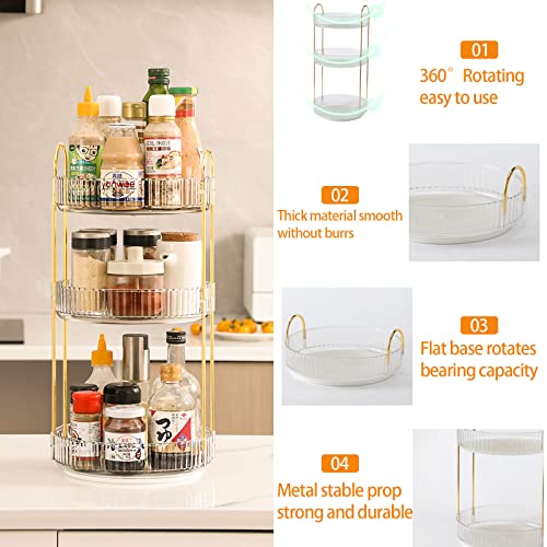 Weidace 360 Rotating Makeup Organizer For Vanity, Bathroom Countertop Organizer Spinning Perfume Organizer, High-Capacity Cosmetic And Skincare Dresser Make Up Holder Rack (3 Tiers, White) #TOP4