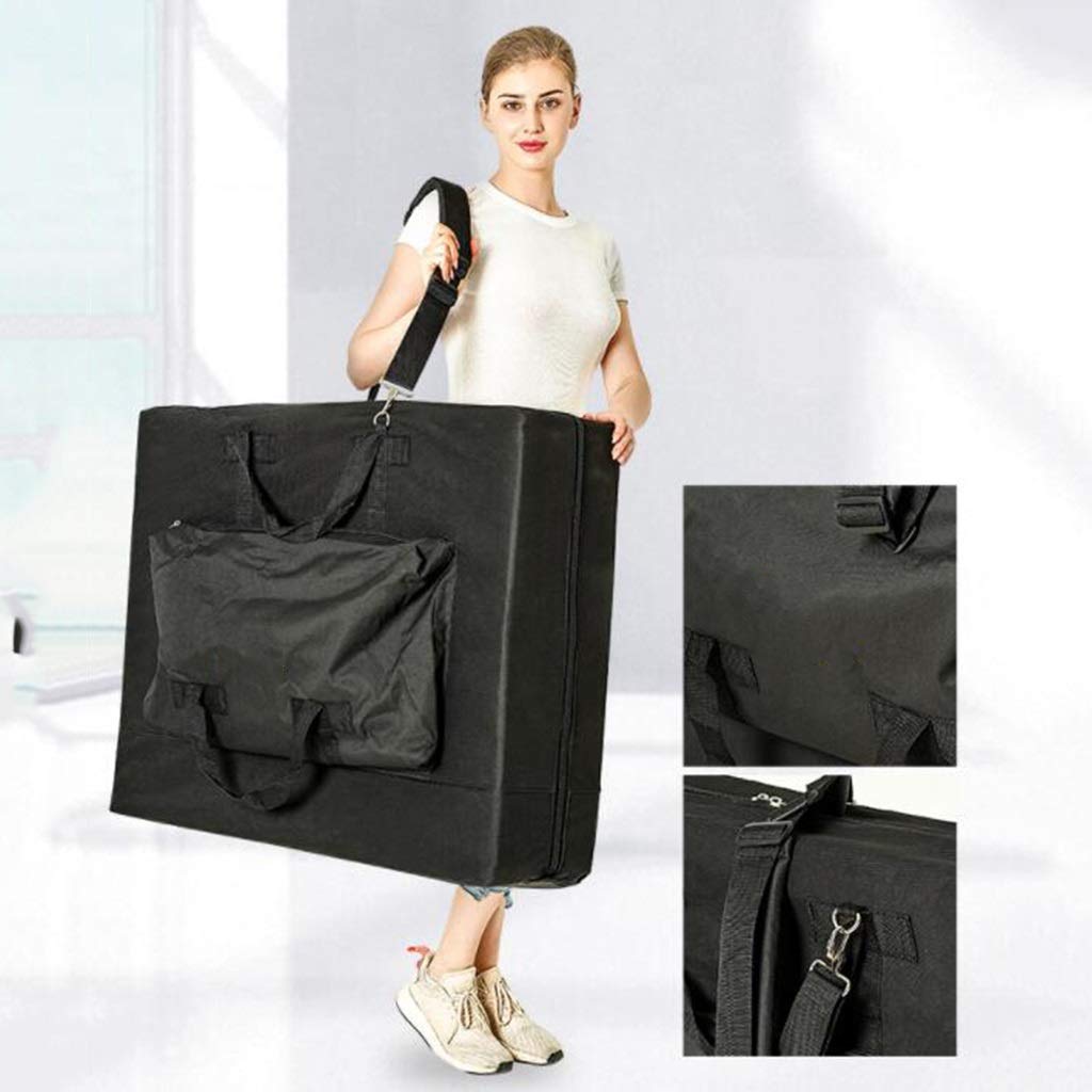 Mesas de SPA Camilla de Masaje portátil de 2 Secciones Ancho 71 cm Colchón de 5 cm de Espesor Espuma Reiki Comodidad Superior Estuche de Transporte Resistente de Lujo (Beige)