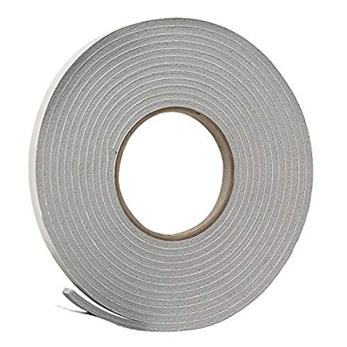 Frost King V443/4 Vinyl Foam Tape, 3/8" X 3/16" X 17', Grey (4-Pack)