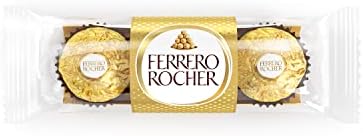 FERRERO ROCHER Fine Hazelnut Milk Chocolate - 3 Individually Wrapped Chocolates Per Pack - 12 Packs - 450 g - 3
