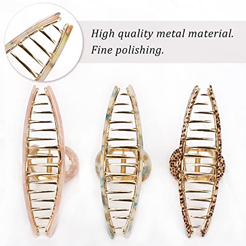 Big Hair Claw Clips Butterfly Hair Clips for Women 4.7" Acetate Claw Clips Metal Hair Clip for Girls Hair Accessories for Long Thick Hair 3 Pcs - Image 4