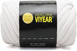 Super Soft Vegan White Velvet Yarn - Perfect for Handmade Treasures