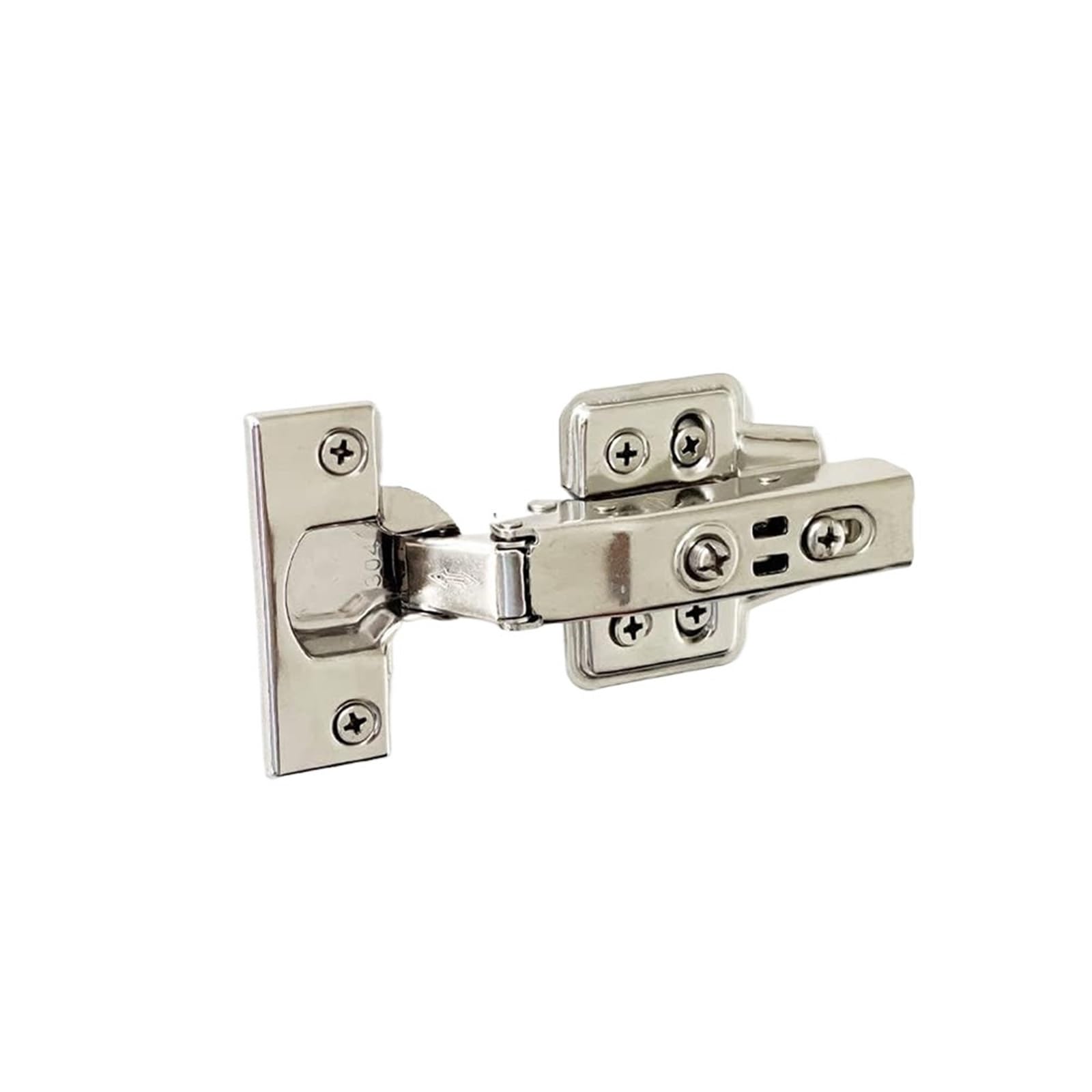 10/20pcs Cabinet Door Hinges Stainless Steel with Screws(20pcs Half Overlay)