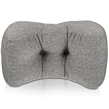 MINAOLULUS Almohada de Apoyo Lumbar para Silla de Oficina Negra, Cojín Ergonómico para Descanso y Soporte Lumbar Multifunción, Almohada de Cintura para Hogar y Coche, Cómoda y Transpirable