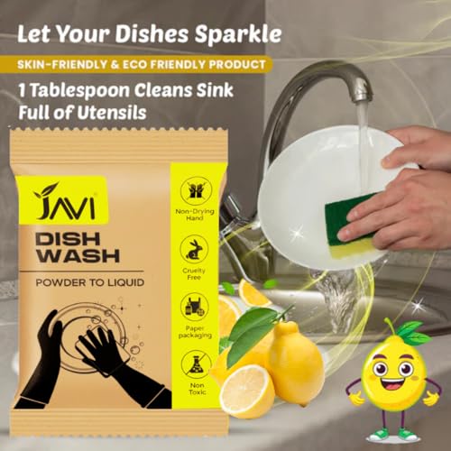 Image of JAVI Plant-Based Powder-to-Liquid Cleaners | Natural, Organic, Biodegradable, Eco-Friendly | 8 in1 Combo (Floor, Bathroom, Toilet, Glass, Fabric, Dish Wash, Safe Wash & All Purpose Cleaner)(4 Liter)