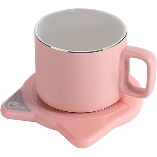 HEAVENGLOW Cup Warmer Button Constant Smart Coffee Warmer for Home Pink