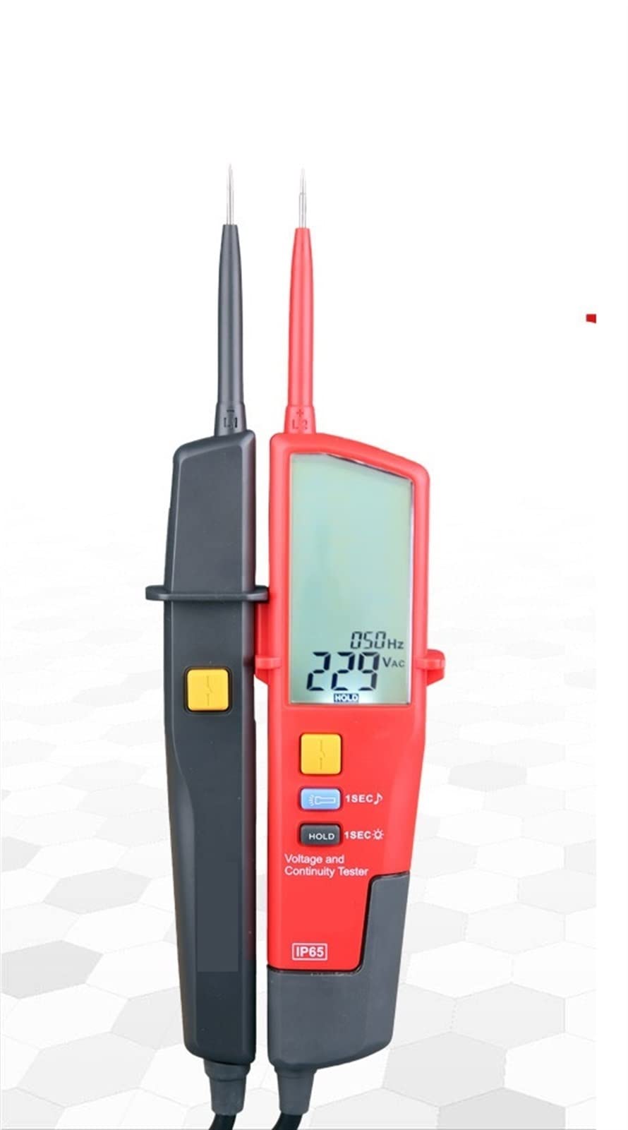 Comprobador de Baterias, Voltímetro digital UT18B UT18D AC DC Tester Continunity Voltage 69 0V LCD Mostrar secuencia 3 fases Rcd Probador eléctrico(UT18C)