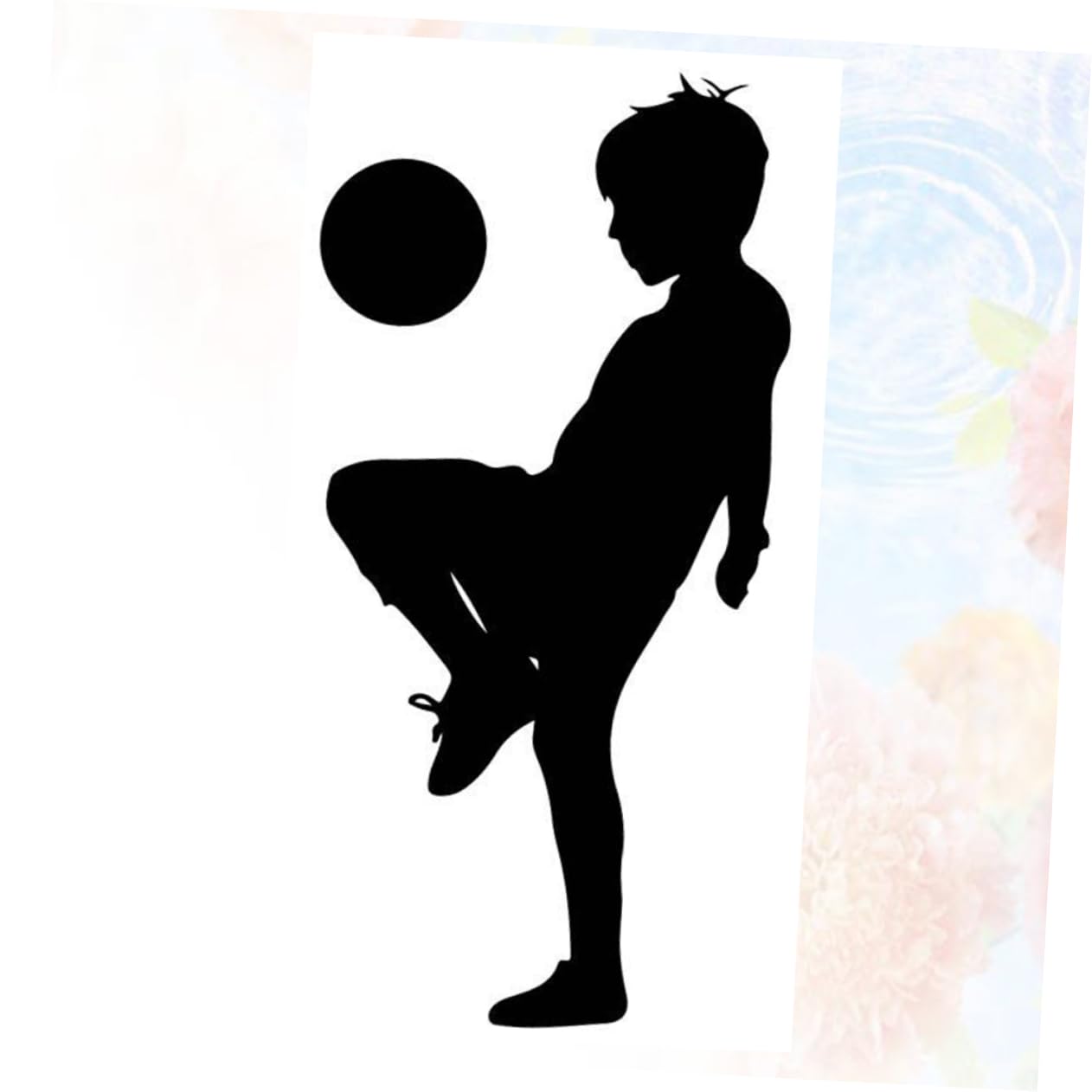 Operitacx 3 Pezzi adesivo da parete calcio giocare adesivi di calcio sport adesivo nero decorazioni adesivi neri murali per per camera da letto Black