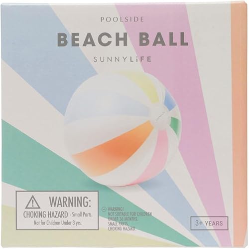 Miniatura 8 de SUNNYLiFE Bola de playa inflable | Gelato pastel lado piscina