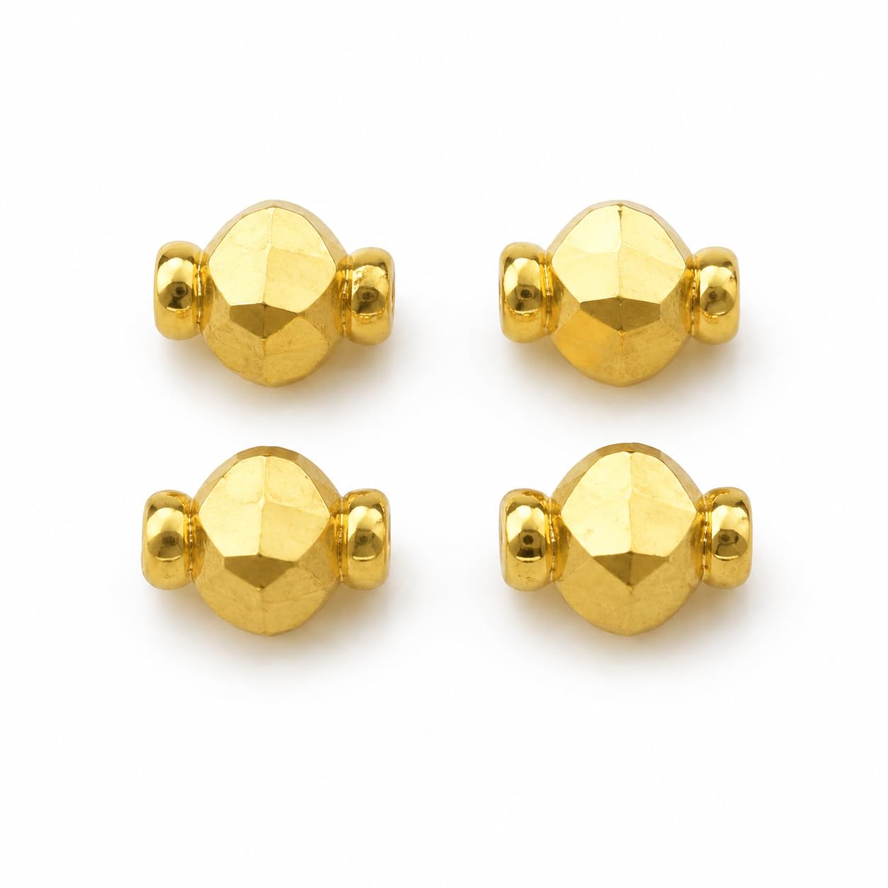 Premium Gold Finish Faceted Beads – 4 Pieces-image-48