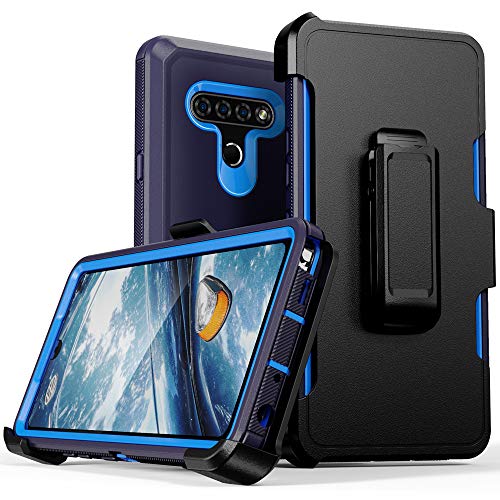 LG Stylo 6 Case,Heavy Duty Hard Shockproof Armor Protector Case Cover with Belt Clip Holster for 2020 LG Stylo 6 Phone Case (Navy Blue)