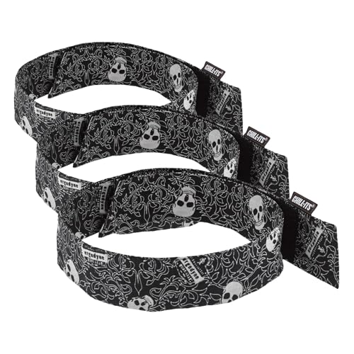 Image of Ergodyne Chill Its 6705 Cooling Bandana, Evaporative Polymer Crystals for Cooling Relief, Quick and Secure Fit (Pack of 3)