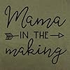 Mama-in-The-Making-Pregnancy-Announcement-T-Shirt-Women-Letter-Print-Short-Sleeve-Tops-Tee Mama in The Making Pregnancy Announcement T-Shirt Women Letter Print Short Sleeve Tops Tee (Medium, Army Green)