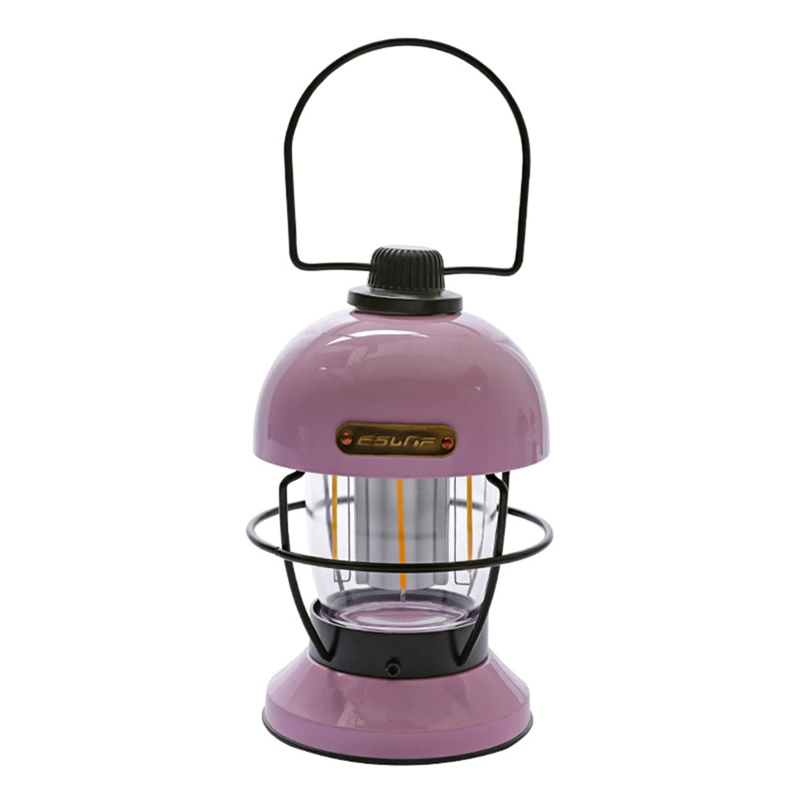 Smalibal USB Rechargeable Portable Lantern for Camping, Long Battery Life IPX4 Water-Proof Retro Tent Light Outdoor Camping Lamp Lighting Device Pink