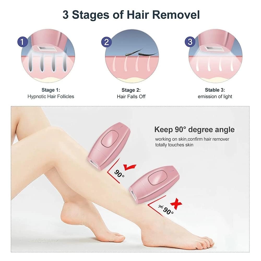 Mini épilateur laser IPL pour hommes et femmes, épilateur laser portable Depilador, épilation permanente visage et corps (blanc)