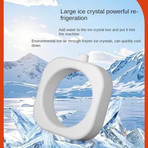 Ventilador de mesa de hielo portátil con 3 velocidades para oficina 7