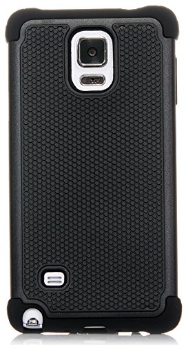 Galaxy Note 4 Case, iSee Case (TM) Heavy Duty Dual Layer Hybrid Protective Cover Case for Samsung Galaxy Note 4 (Note4-3 in 1) (Black)