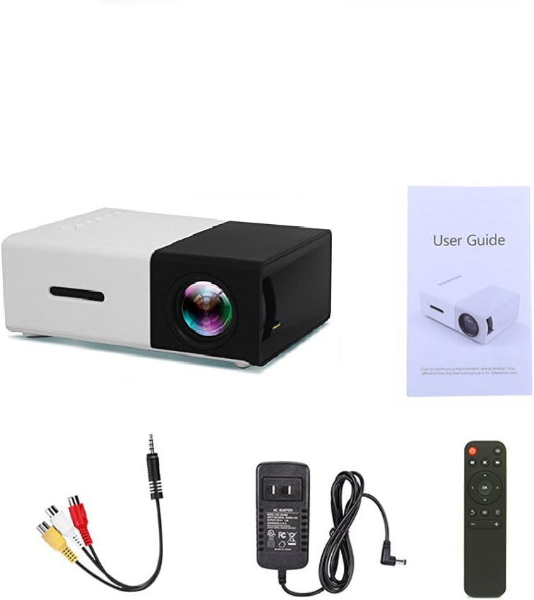 YG300 Mini Projector, Portable LED Projector Support PC Laptop USB Stick USB/SD/AV/HDMI Input for Video/Movie/Game/Home Theater Video ProjectYG