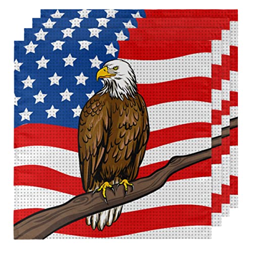 American Pop Art Retro Cloth Napkins 20 X 20 Inch 100% Polyester Dinner Napkins Washable Reusable Napkins Kitchen Table Decorative For Hotel Home Restaurant Weddings Parties #TOP11