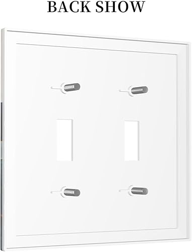 Miniatura 4 de Cubierta decorativa de mármol de montaña para interruptor de luz de 2 cuadras, placa frontal eléctrica para baño, hogar, sala de estar