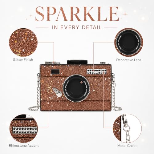 Image of QZUnique Women's Camera Shaped Casual Cross body Shoulder Handbag Purse