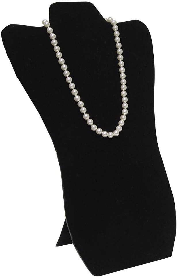 Necklace Display Tall Black Velvet