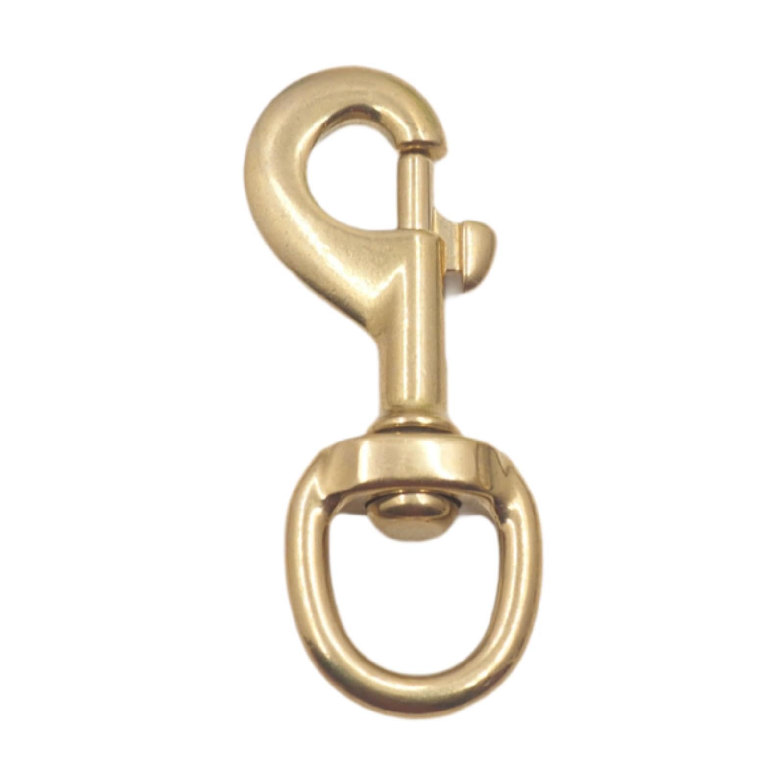Brass Snap Hook Attachment Key Ring Hook Clip for DIY Crafts Outdoor Lanyard 1.8cmx8.1cm-image-27