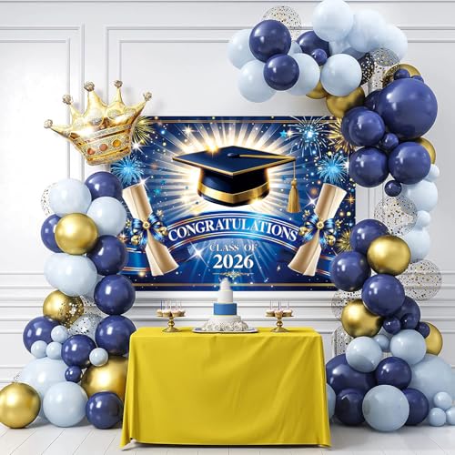 Graduation Backdrop Graduate Party Background Class of 2026 Backdrop Decor by YGGSYETNO - Used condition - Image 5