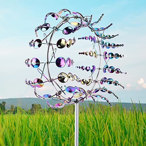 Fopiis Wind Spinners For Yard And Garden-Magical Metal Windmills,3D Stainless Steel Kinetic Sculptures Yard Decorations Outdoor Pinwheels Indoor/Outdoor Decor #TOP1