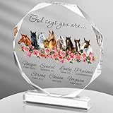 Gerrii Horse Gifts for Women Christmas Birthday Inspirational Religious Gifts for Friends Acrylic Christian Bible Verse Table Decor Motivational Scripture Prayer Mom Female Coworker Sister Plaques
