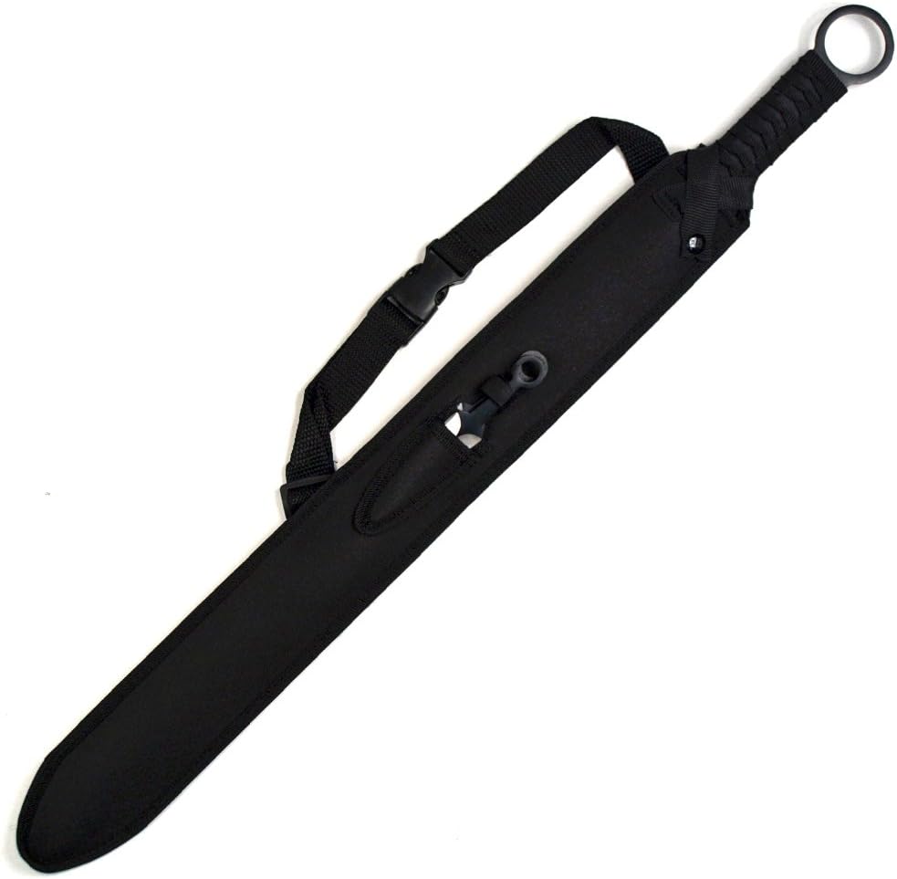 Ninja Sword Machete Throwing Knife Tactical Katana Tanto Blade, 27-Inch … (All Black Machete) : Sports & Outdoors