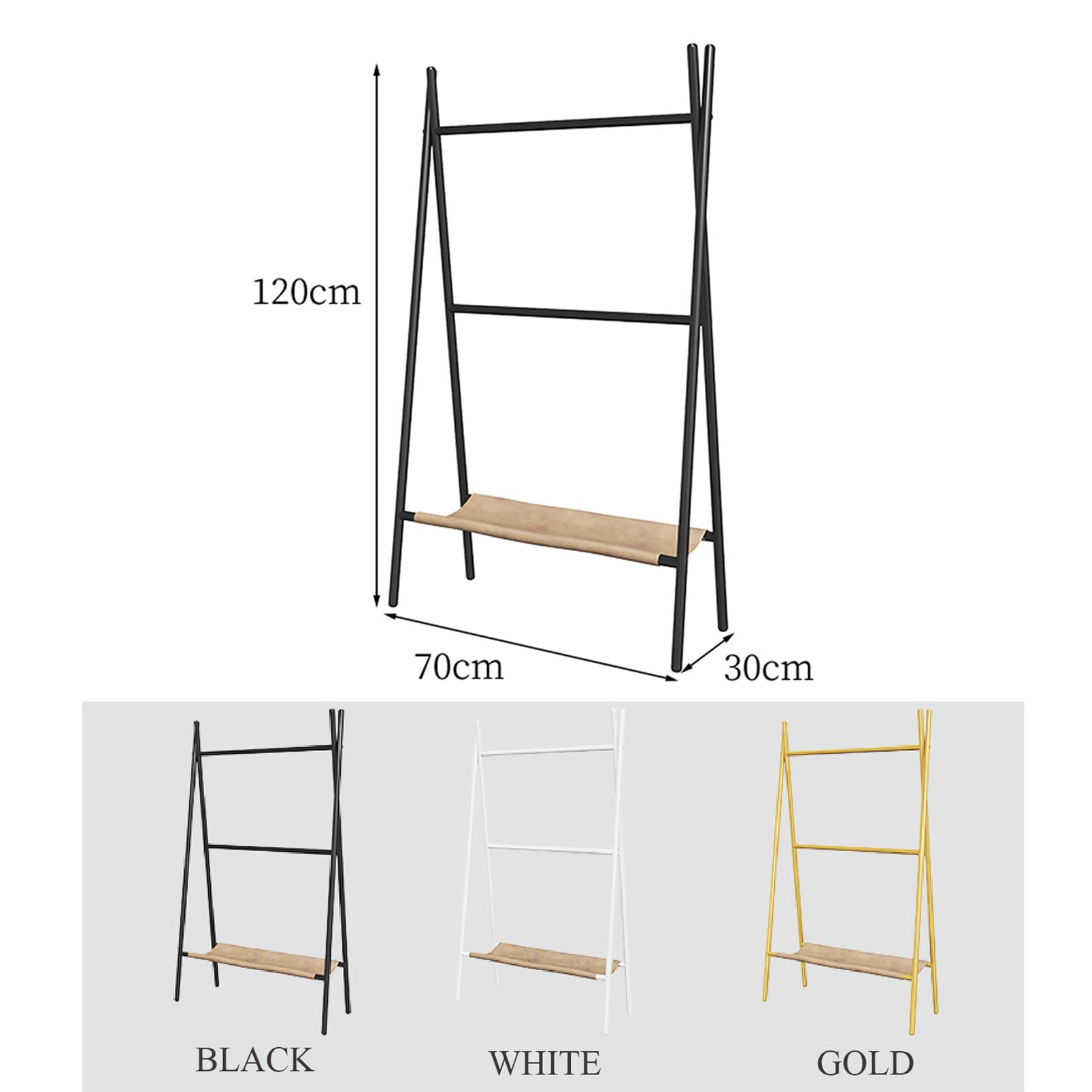 Toallero Independiente de 3 Niveles, Soporte para toallero de Suelo, Soporte para Secado de Toallas de baño con Estante de Almacenamiento Inferior, Estante Junto a la Piscina