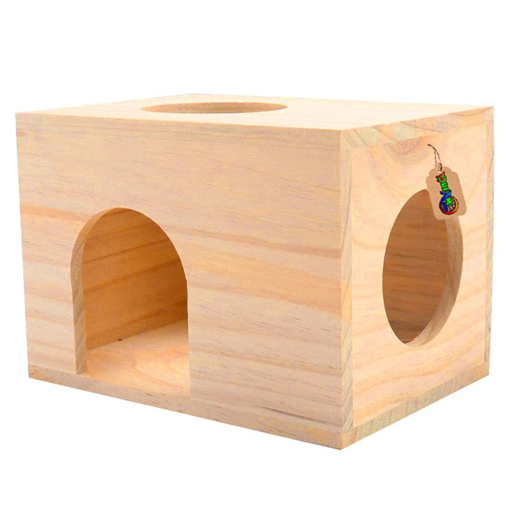 DreamAuro Wood HideHouse Hut Hammock Sleeping Cabin Cage Accessory Toy for Hamsters, Hedgehog, SugarGlider, Birds, Small Rabbit, Small Guinea Pig (B089GR2NB3) Amazon Price History, Amazon Price Tracker