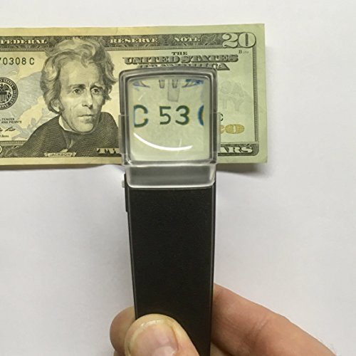 8X Double Lens Lighted Pocket Magnifier, Made in USA,