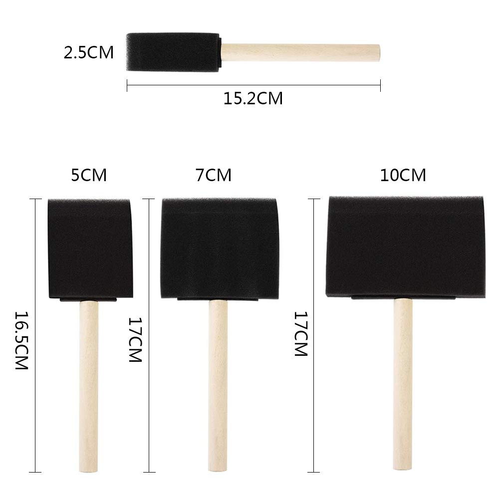 Lot de 75 pinceaux à peinture en mousse, brosse ép... - Grandado