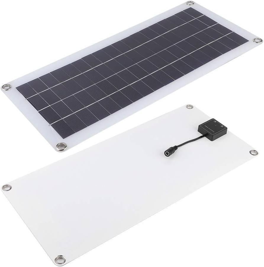 Walfront Solar Panel, 20W 18V Portable Panel Charger Photovoltaic Module Fit for Outdoor Camping Travel, Solar Panels