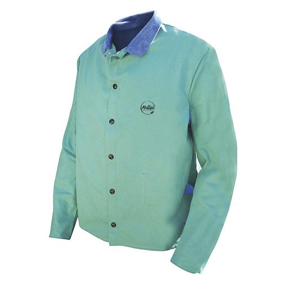 Welding Jacket Banox FR Canvas, Size X2L, Mfr: 64-1-30C-X2L-A Blue/Green