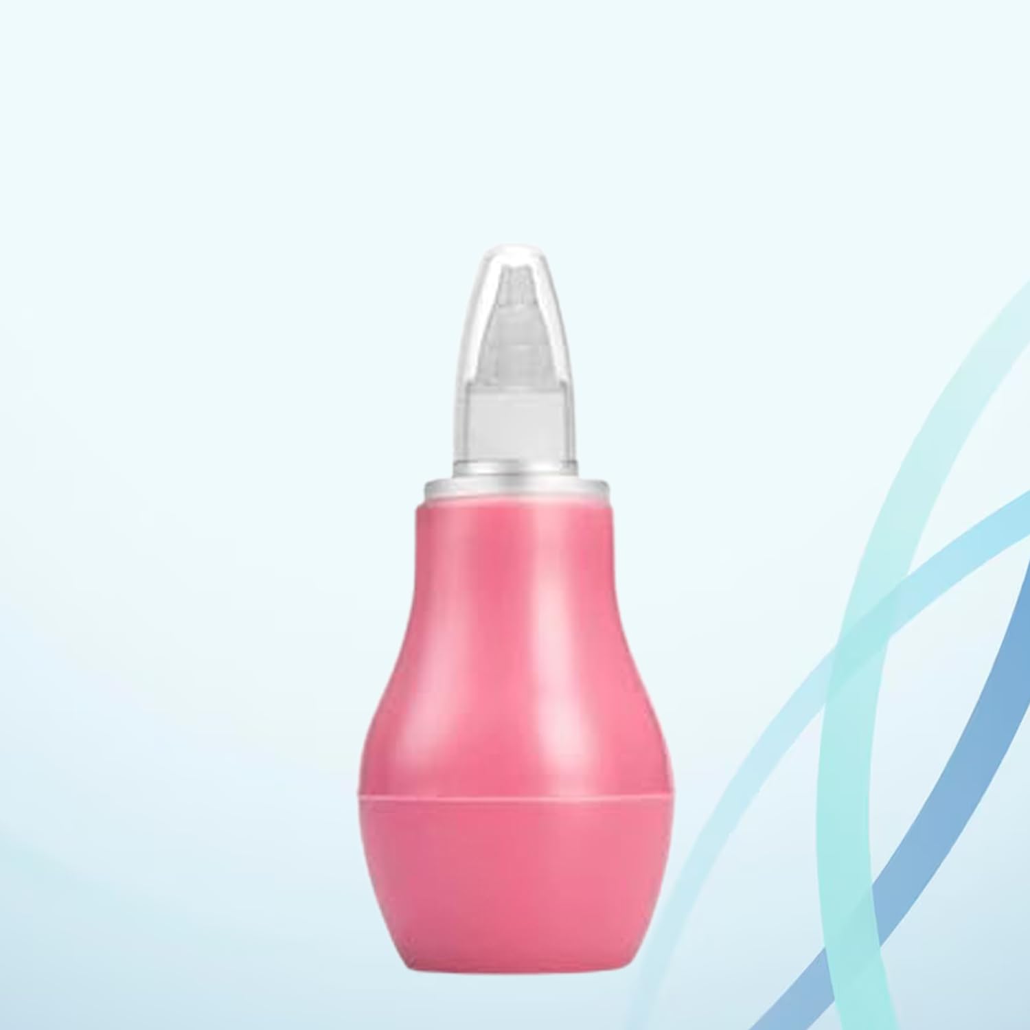 Safe-O-Kid® Silicone Baby Nasal Aspirator, Vacuum Sucker, Instant Relief from Blocked Baby Nose Cleaner, Pink, Pack of 1