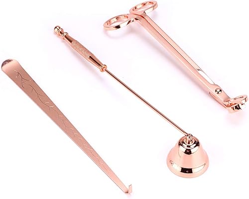 Miniatura 7 de OwnMy Juego de accesorios para velas 4 en 1, recortador de mecha de vela, despador de mecha de vela, plato de bandeja de almacenamiento,